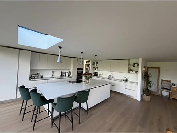 Kitchen fitted in the new extension